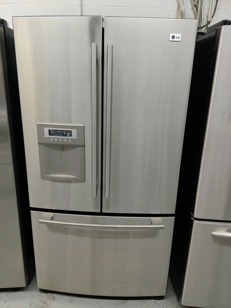 Stainless steel three door refrigerator