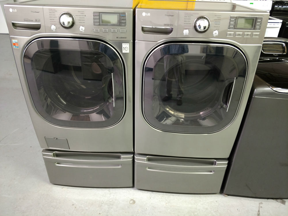 Grey washer and dryer
